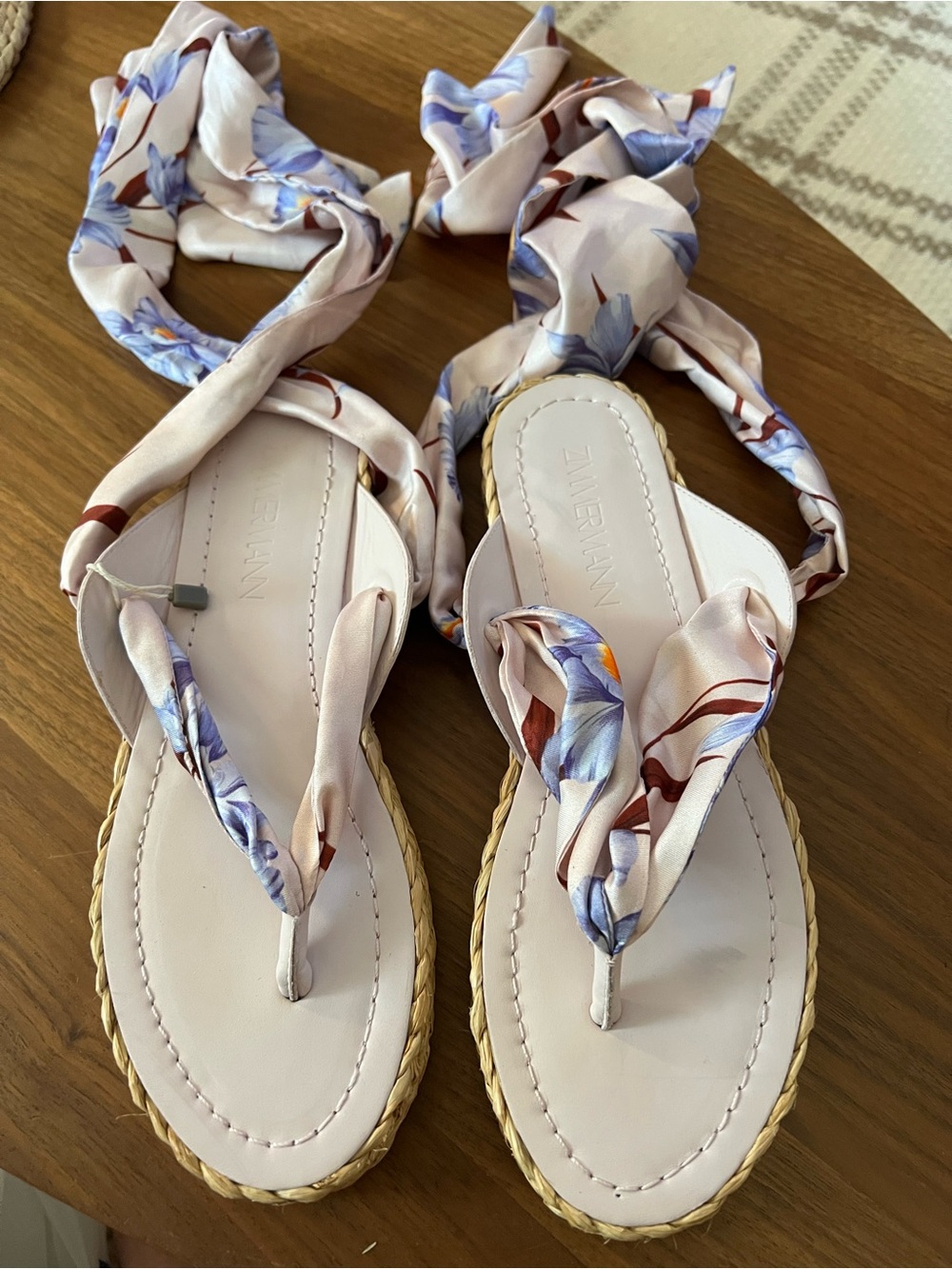 Zimmerman Floral Lace Up Platform Sandals Women Size 40